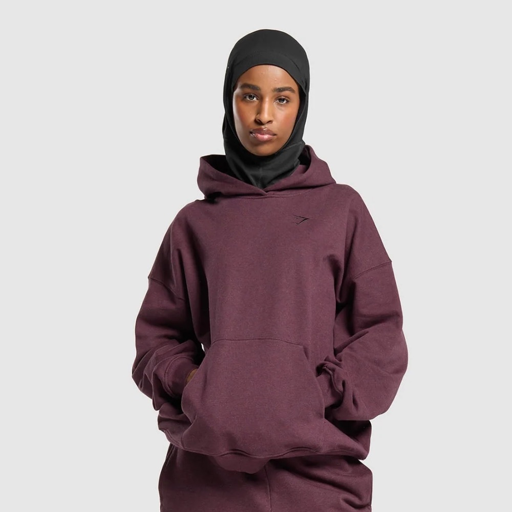 Gymshark rest day sweats hoodie - plum marl